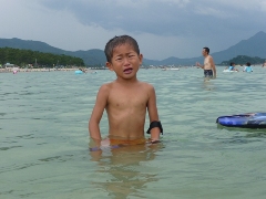 誰や日ごろの行い悪の、、、和田浜まで来て雨かよ！海水浴！パート１